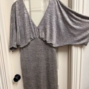 Aidan Mattox Silver Dress